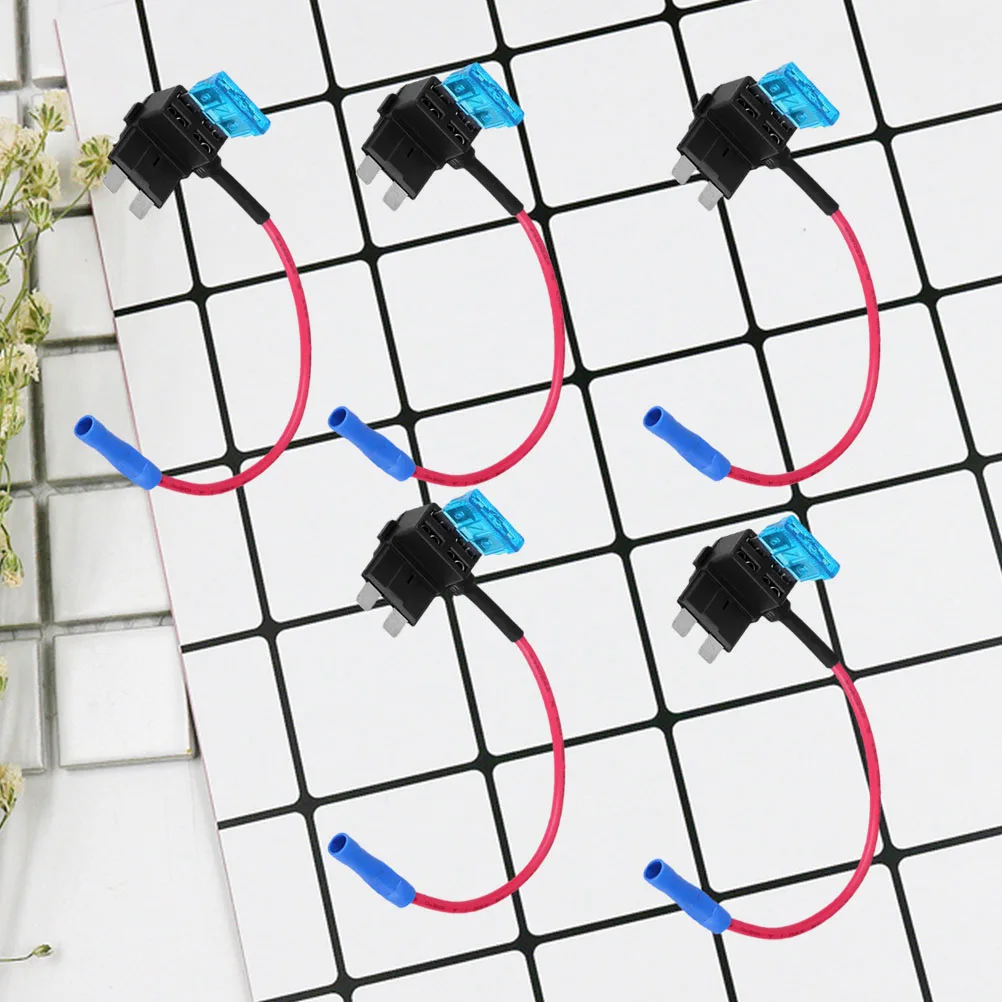 

5pcs Car Fuse Holder Circuit Connector Mini Add-a-Circuit Adapter Joint Durable Material Easy Install No