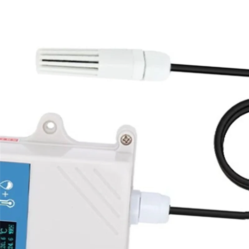 AA08-Sensore di temperatura e umidità Sensore epitassiale con copertina rigida in PVC per farmacia in serra di magazzino con display OLED