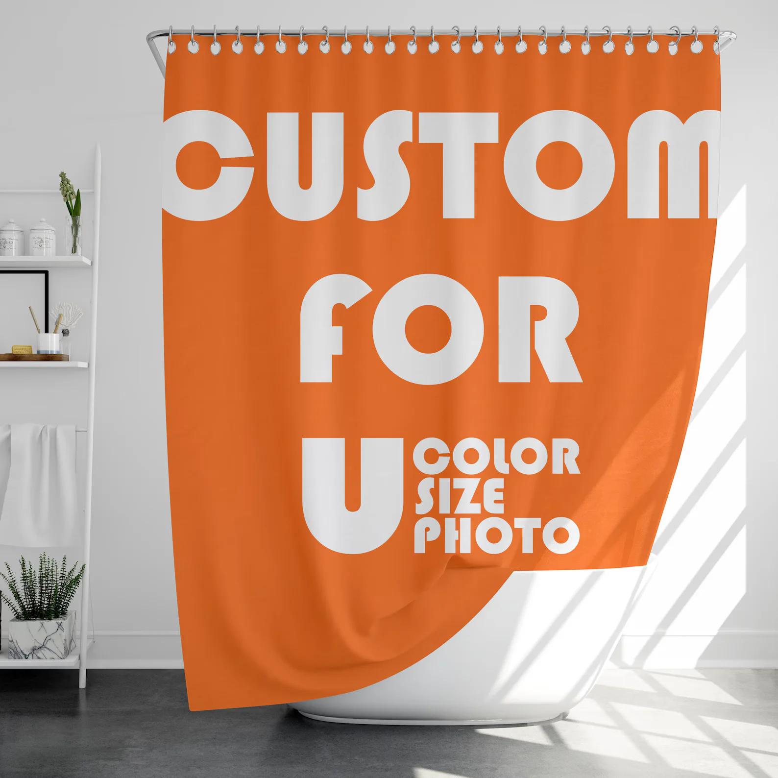 

Custom Shower Curtain Personalized Photo Waterproof Partition Curtain for Bathroom Decoration Accessories With Hooks