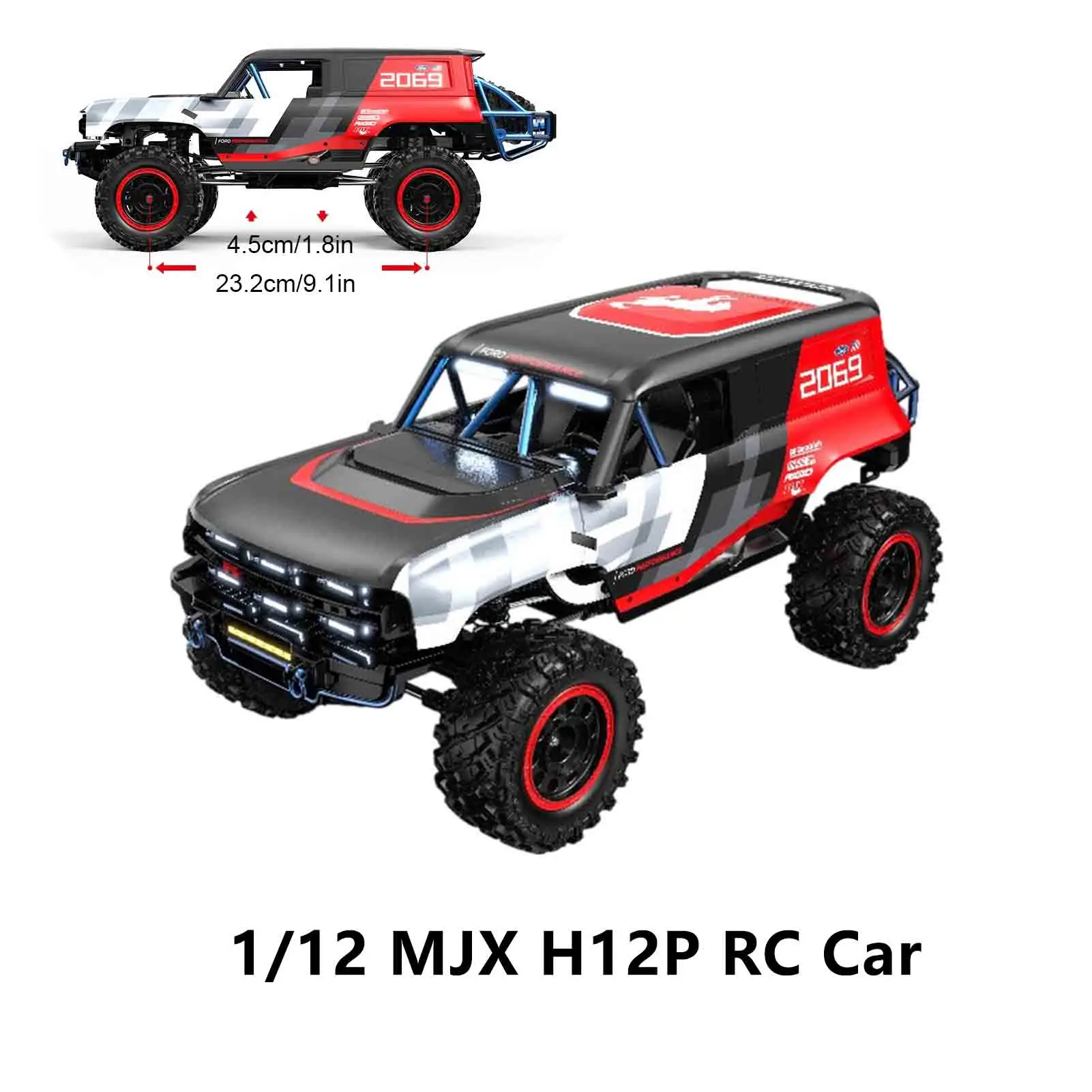 

1/12 MJX Hyper Go H12P RC Car 4WD Brushless Four-Wheel Off-Road Racing 12km/H Monster Truck Climbing Drift RTR RC Vehicle Car