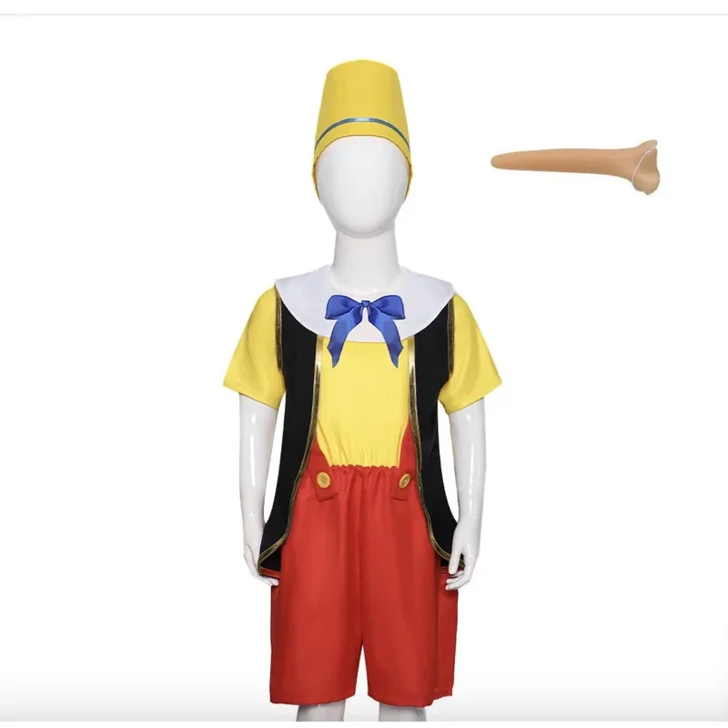 할로윈 긴 코 어린이 코스프레 의상, 인형 모험, 코스프레 의상, 무대 공연 의상