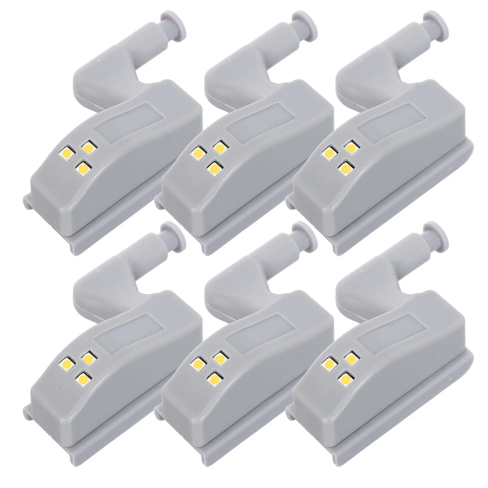 6pcs Led Cabinet Hinge Lights Energy Efficient Motion Activated Closet Lighting For Kitchen Wardrobe Pantry Soft Glow