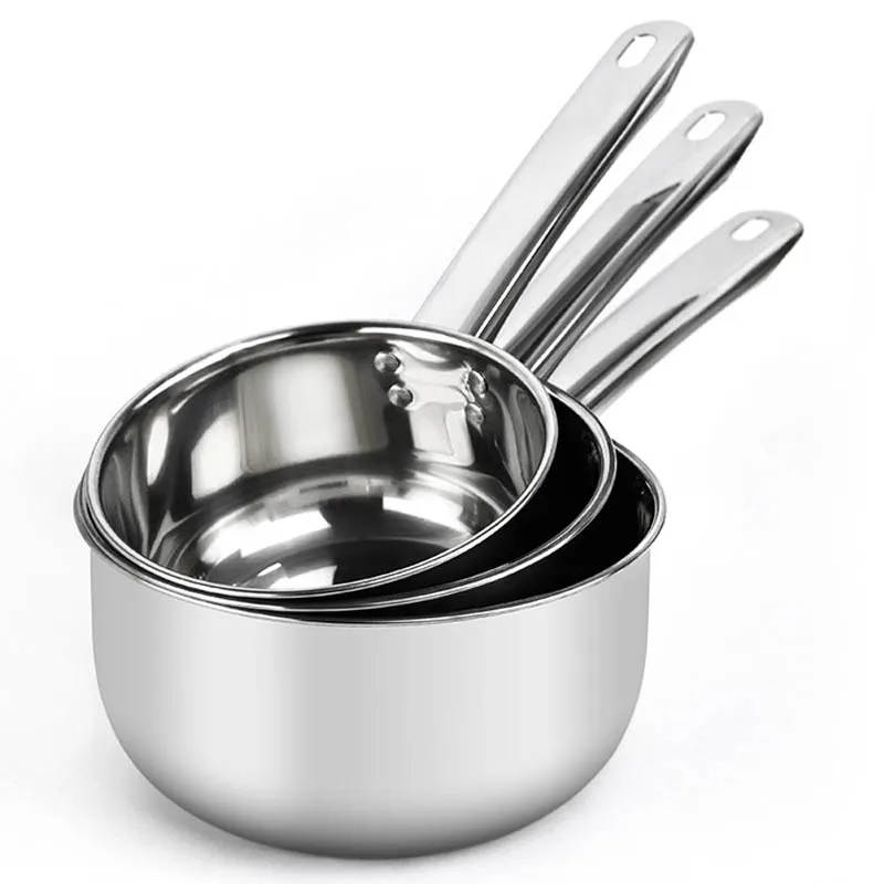 Stainless Steel Pan Pot Thickening Non-stick Suop Pan with Handle Milk Pot Hot Pot Household Cooking Tools Kitchen Utensils