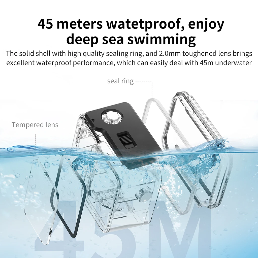 45M Unterwasser Dive Fall Wasserdichte Gehäuse für Insta360 Ace Pro 2 Schutzhülle Shell Für Insta 360 Ace Pro2 Action kamera – Detail 5