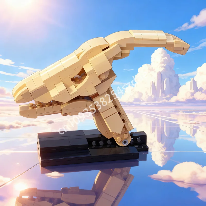 215 قطعة MOC Parasaurolophus الأحفوري الجمجمة الجوراسي نموذج اللبنات لتقوم بها بنفسك لعبة فكرة هدايا عيد الميلاد التعليم الاطفال عيد ميلاد