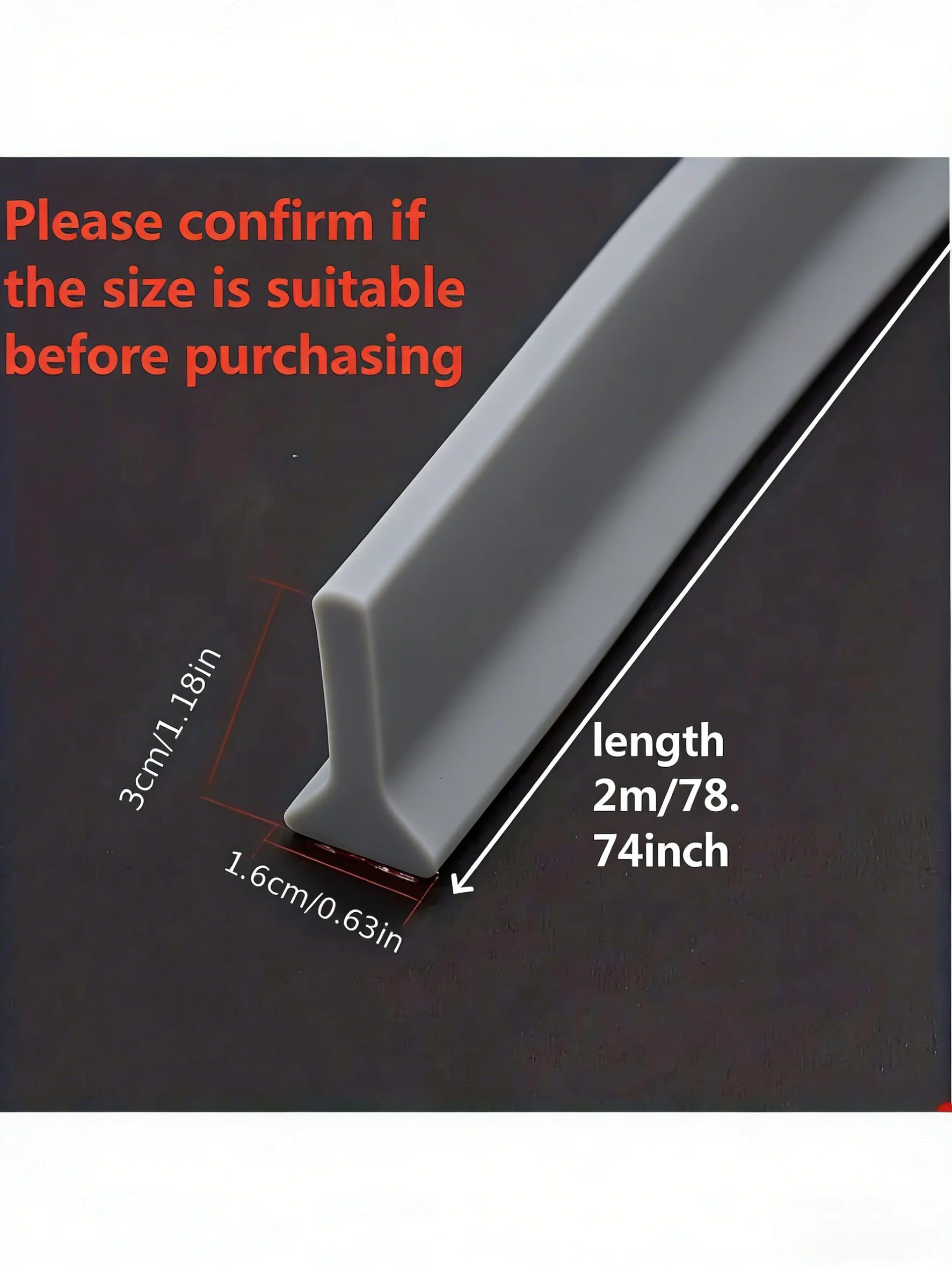 1PC Bathroom Water Stopper Self-Adhesive Water Retaining Strip Bendable Bathroom Door Washing Machine Shower Dam Barrier ﻿