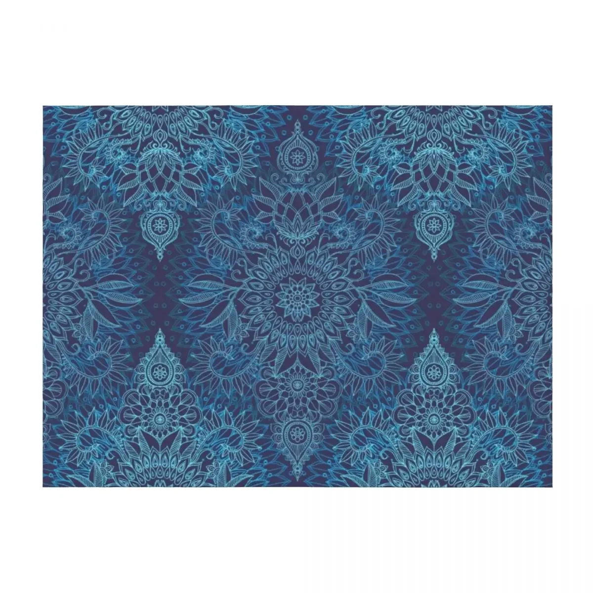 

Aqua, Cobalt Blue & Purple Protea Doodle Pattern Throw Blanket Thins Luxury Designer cosplay anime halloween Blankets