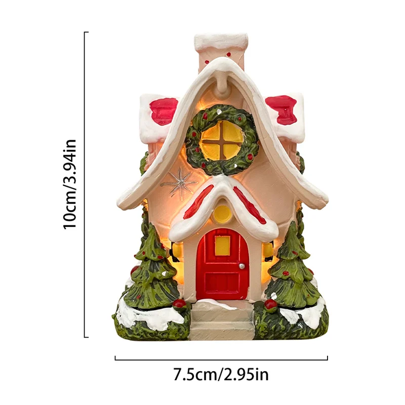 Quemador de incienso de Navidad, quemador de incienso creativo para cabaña, quemador de incienso de cabina, casa de pueblo de resina para regalos de decoración del hogar