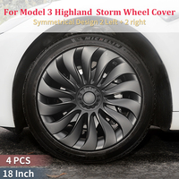 4PCS Wheel Cover Design For Tesla Model 3 Highland 2023-2024 18 Inch Right＆Left Hubcaps Storm Style Wheel Cover Accessories