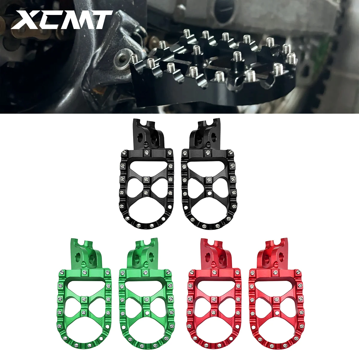 

For Kawasaki KX 250 450 250F 450F 250X 450X KLX 450R KXF250 KXF450 Dirt bike Accessories Motorcycle CNC Aluminum Foot Pegs Pedal