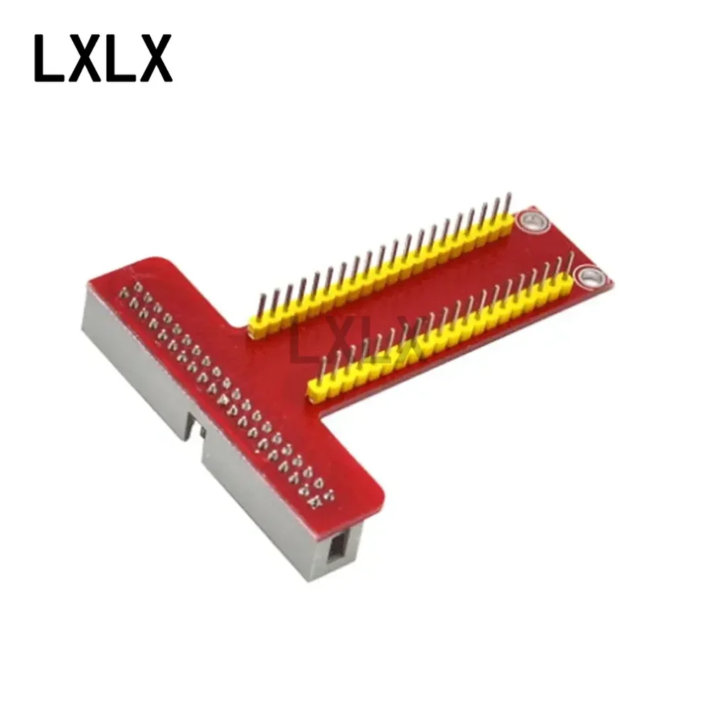 2PCS Compatible with Raspberry Pi B+ Dedicated Accessory T-type GPIO Expansion Board + 40P Cable Development Board Blue Red