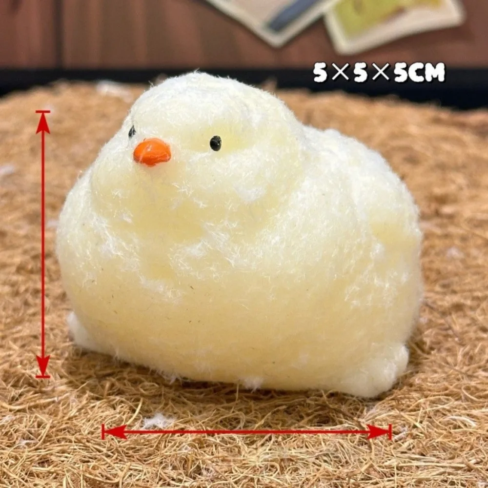 New Soft Squeeze Chick Handmade Slow Rebound Fidget Yellow Color Fluffy Texture Stress Relief for