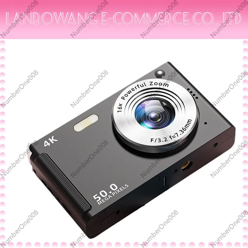 Retro CCD Style Digital Camera Entry Level Compact Mini Digital Camera for Student Travel Selfie Vlogging