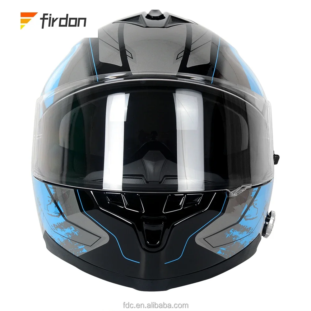 FreedConn BM22 ABS Material ECE Capacete de segurança padrão para motocicleta Bluetooth 1000M Acessórios para fone de ouvido de intercomunicação sem fio