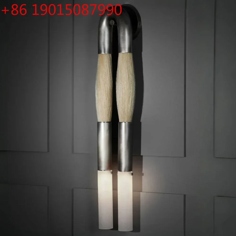 

Horsehair Sconce Wall Lamp Nordic Vintage Designer Copper Decor LED for Bedroom Corridor Hotel Living Dining Room Wall Light