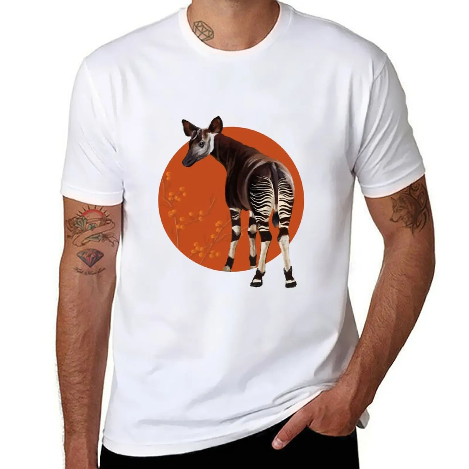 

Okapi T-Shirt man t shirts graphic man t shirt cotton high quality T-Shirt