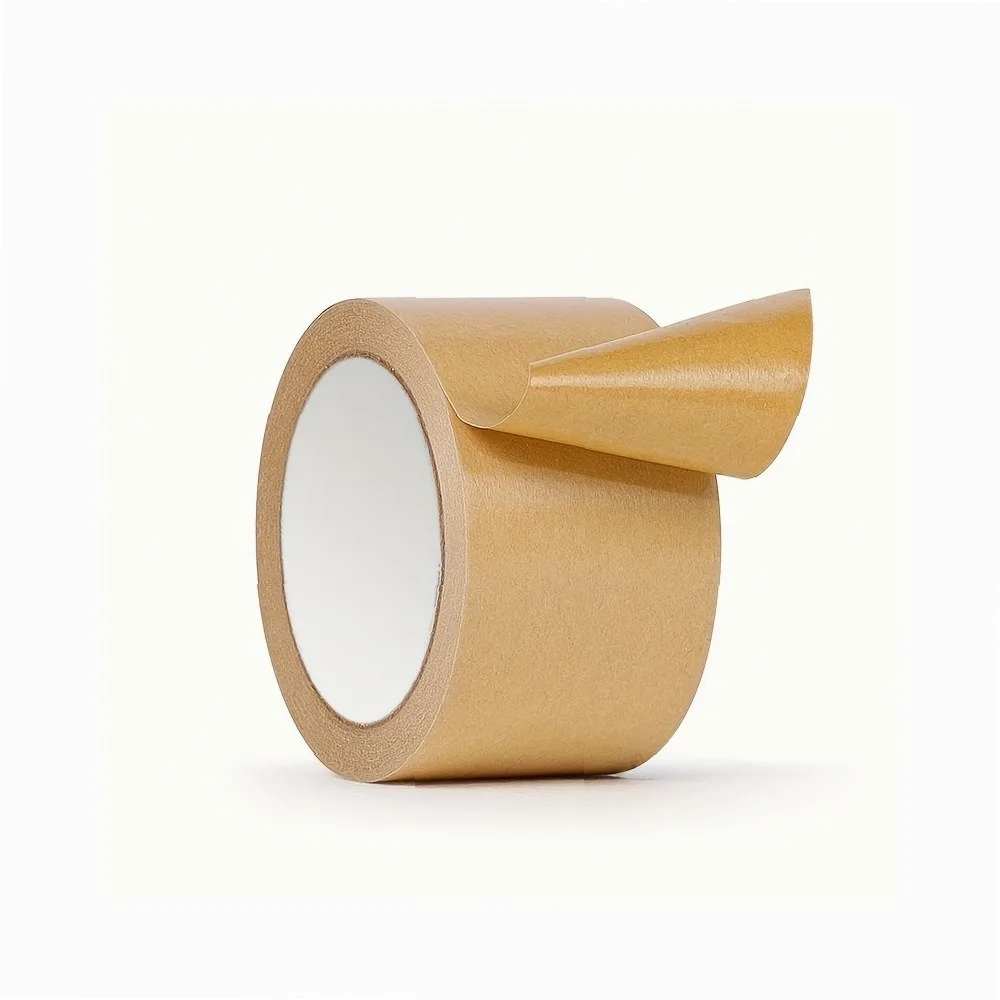Kraft Paper Tape 1 Roll High Quality Tearable Self-Adhesive, No Film, Biodegradable, Strong Seal for Packaging Moving