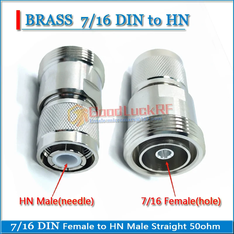 L29 7/16 DIN Male to HN Female Plug Straight 50ohm Copper High-quality HN Female to DIN Female to HN Male RF Connector Adapters