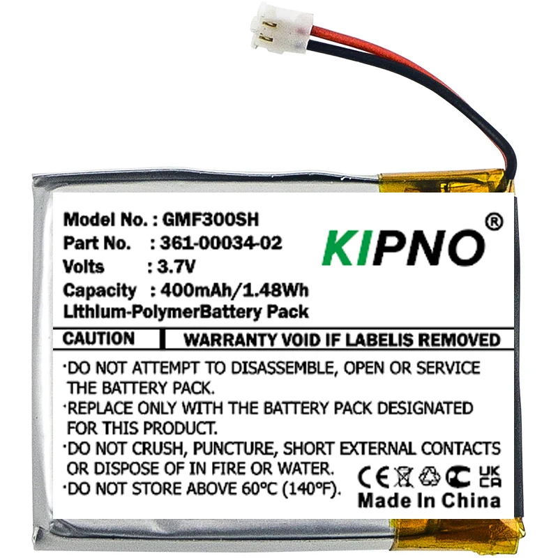 KIPNO Smartwatch 400mAh Battery for Garmin 361-00034-02 Fenix 3 Fenix 3 HR