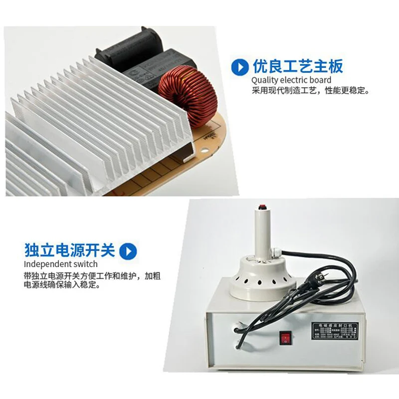 Maunual التعريفي غطاء آلة الختم الحرارة سدادة الزجاجات غطاء جرة 20-130 مللي متر غطاء بلاستيكي الألومنيوم احباط ختم Machi