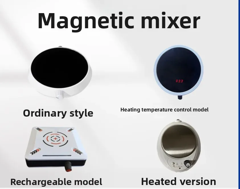 Magnetic Stirrer Lab Digital Display Constant Temp Heating Portable Charging Mixer with Rotor Accessories