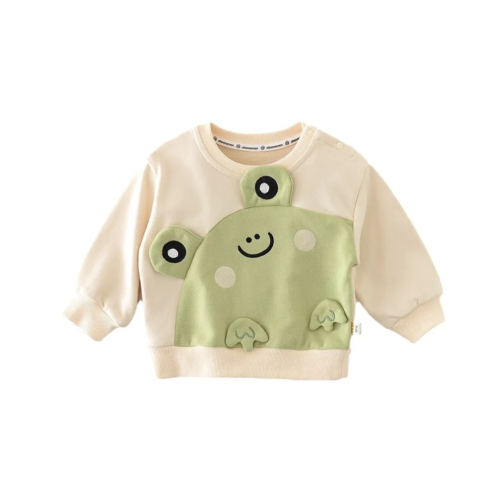 

Infant Sweatershirt Autumn New Cartoon Frog Baby Tops for Boys Foreign Style New Ropa De Niña 고스트xl Roupas De Bebe