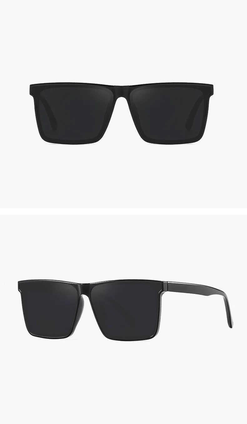 Herrensonnenbrille zum UV-Schutz beim Fahren. 2025 Modische Sonnenbrille mit quadratischem Rahmen im neuen Stil 2050 – Detail 7