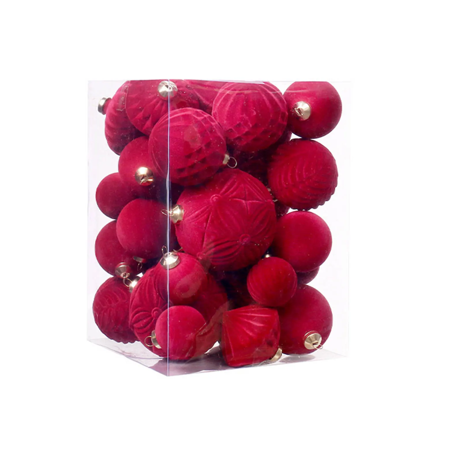 

Праздничная атмосфера с 35 плюшевыми рождественскими шарами, прочным и небьющимся АБС-пластиком