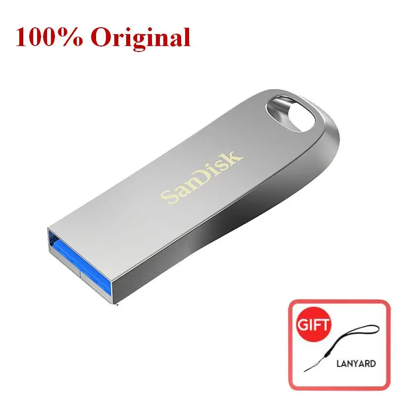 Sandisk USB 3.1 logam 256GB Flash Pen Drive Max 150 MB/s CZ74 128GB 64GB 32GB 512GB mendukung verifikasi resmi komputer Pupil