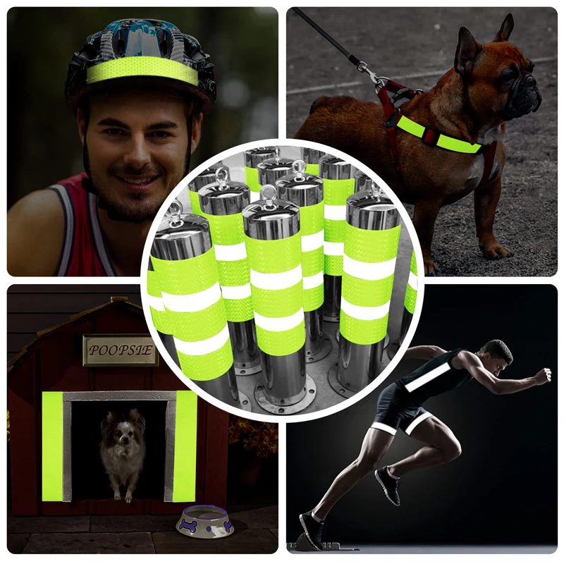 Reflective Tape Stickers Car Styling Self Adhesive Warning Safety Tape Automobiles Reflective Film