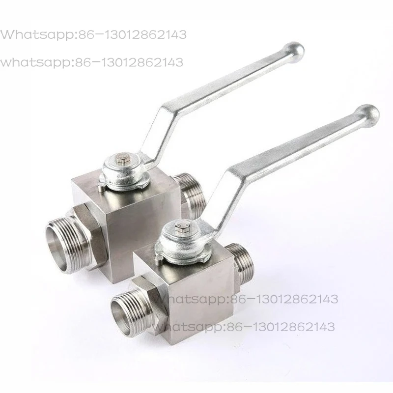 Manual ball valve with external thread stainless steel high-pressure hydraulic ball valve