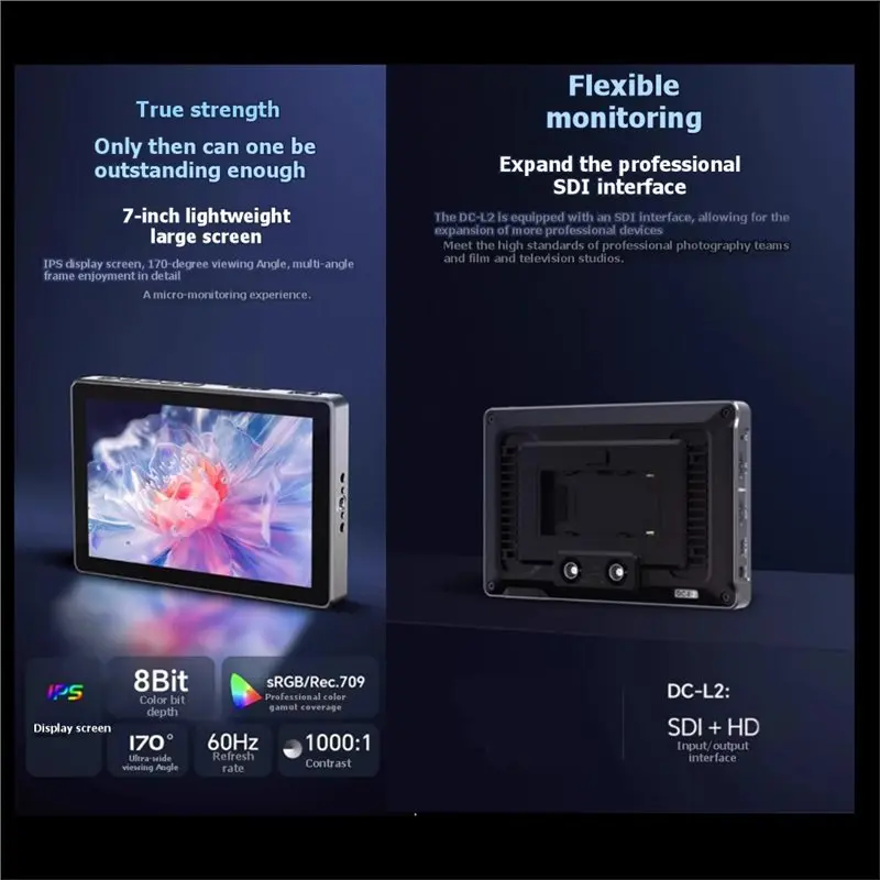 A99E-DC-L2 7 Inch On Camera Field Monitor IPS 4K Touch Screen 3D LUT Director Monitor Camera Studio Recording Display