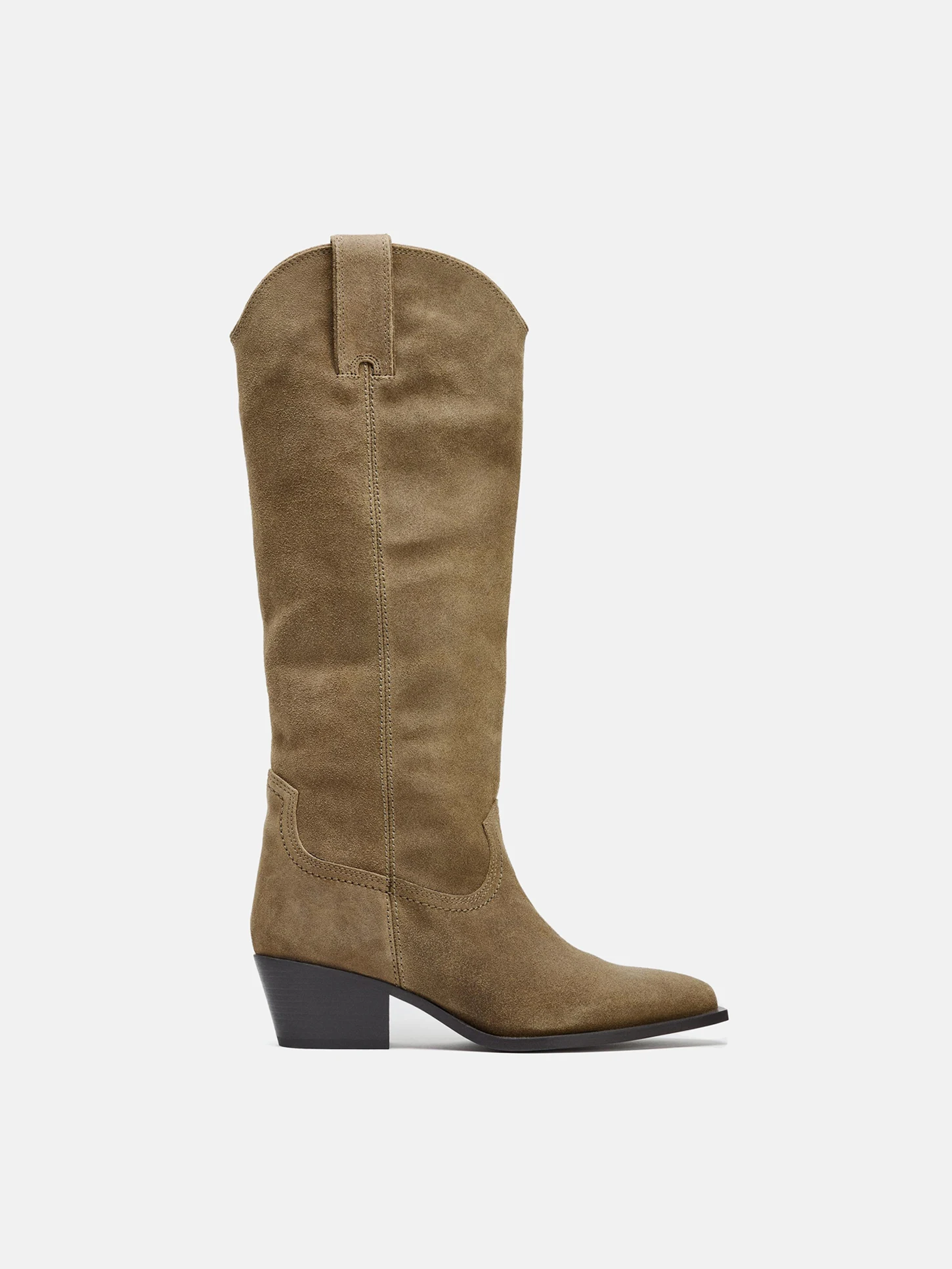 

ZABA TANA Western Sle Long Boots Women's Pointed Toe High Tubular Rubber Outsole Thi Heel Autumn Winter New Arrival