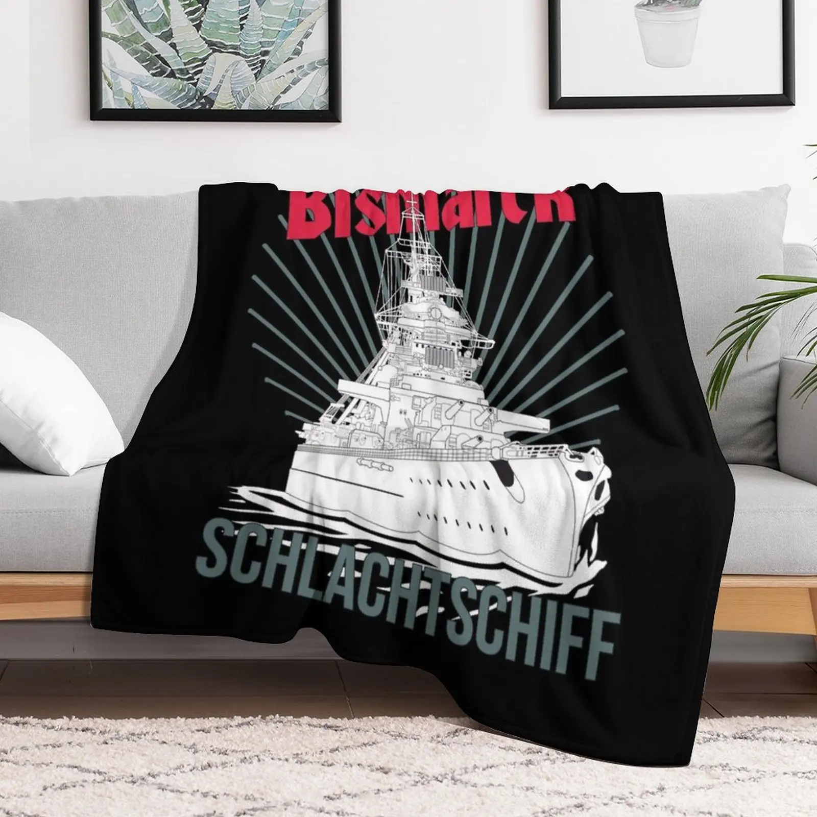 German battleship Bismarck Throw Blanket Baby Designers Blankets