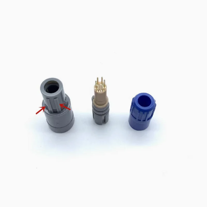 FREE SHIPPING FOR Plastics 6 PIN CIRCULAR PLASTIC MALE PLUG WITH DOUBLE  SLOT CONNECTOR/PLUG