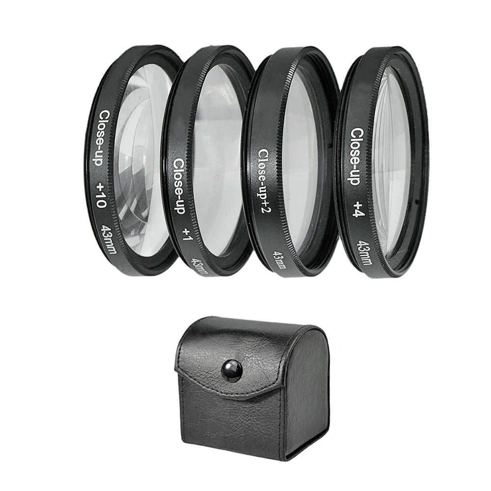 Macro Close Up Lens Filter Kit +1+2+4+10 Filter 49mm 52mm 55mm 58mm 62mm 67mm 72mm 77mm For Canon Nikon Sony Cameras