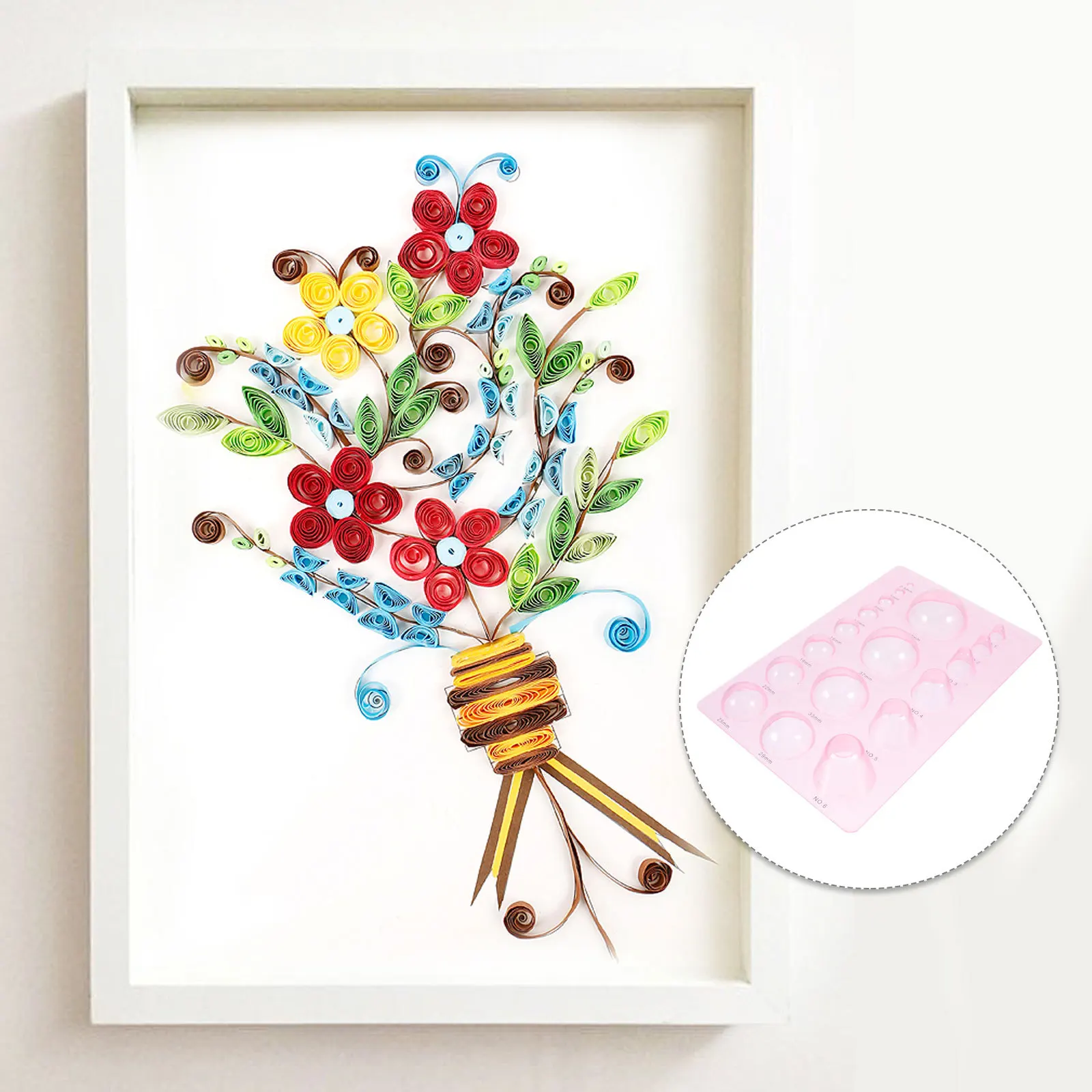 

2Pcs Paper Quilling Molds DIY Craft Tools Half Ball Shape Easy Use Create Great Handicrafts Paper Quilling Tool