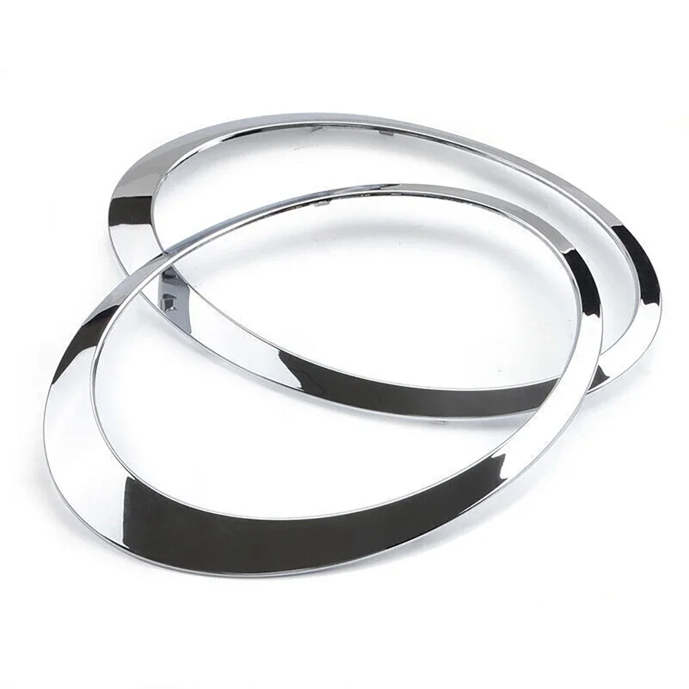 For MINI Cooper S R55 R56 R57 R58 R59 2007-2015 Headlight Outer Ring Eyebrow Trim Black Chrome Decoration Sticker 51137149905