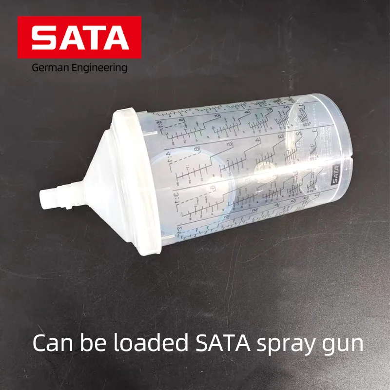 SATA 900 ML Spray Gun Multi-Purpose Paint Plastic Pot Transparent Paint Mixing Cup Water-Based Paint No-Wash Gun Pot