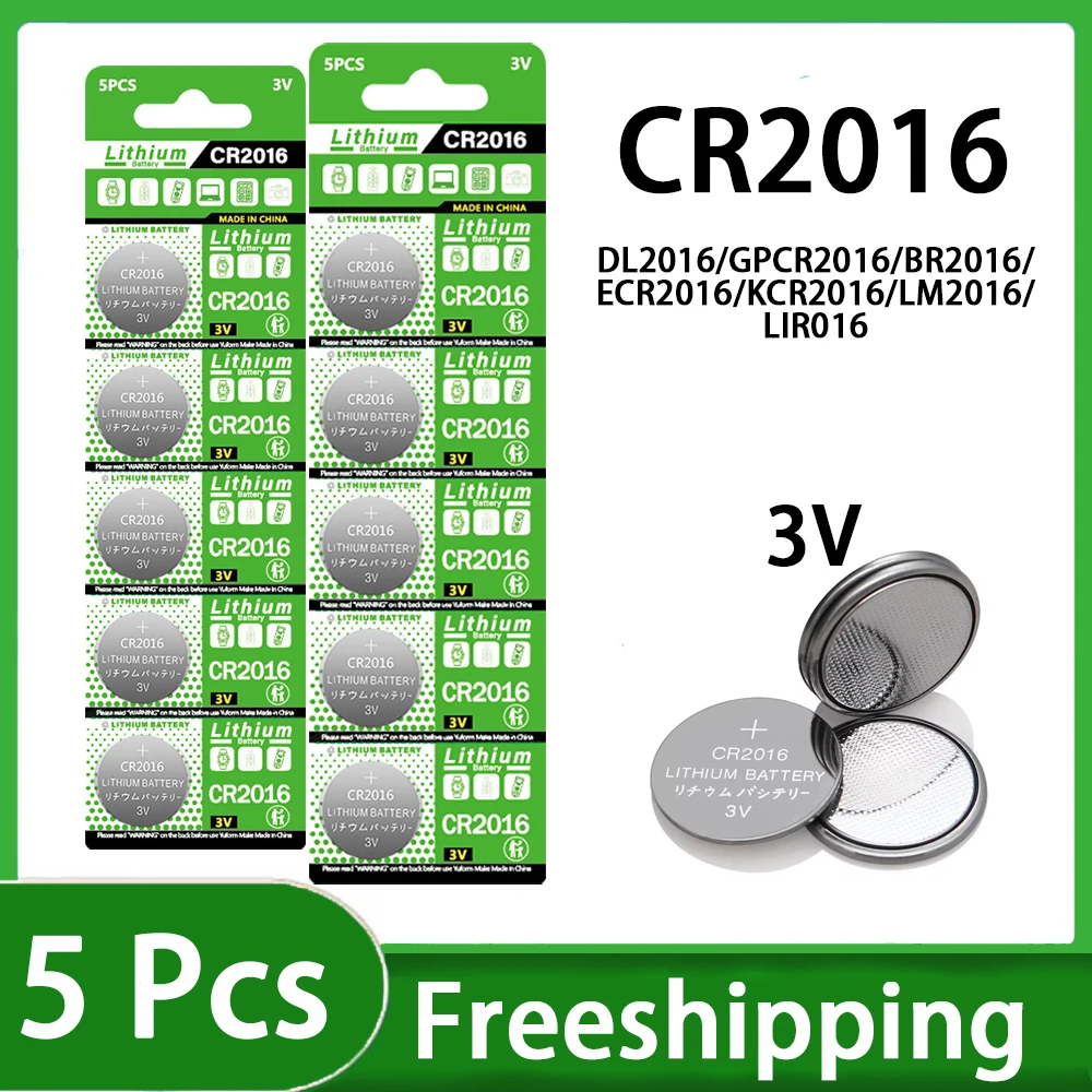 5-50Pcs 3V CR2016 Button Battery LM2016 DL2016 ECR2016 BR2016 Lithium Coin Cells For Watch Toys Clock Remote Control