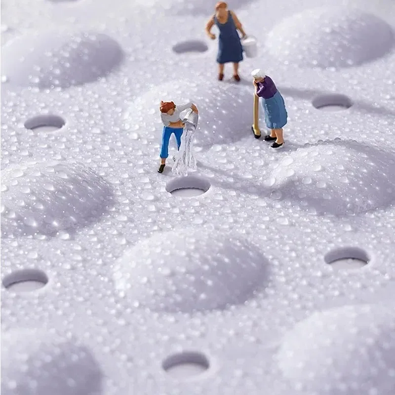 

Healthy Non-toxic Large Bath Mat Safety Non-slip Suction Cup Bathroom Shower Mat Foot Massage Bath Rug Eco-Friendly Bath Mats