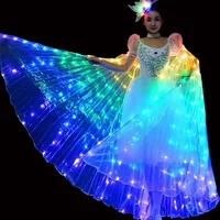 Alas luminosas LED para Halloween, trajes de danza del vientre, alas de Isis, accesorios luminosos de ala de mariposa, accesorios para adultos y niños