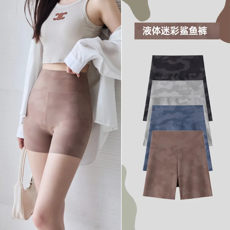 

Брюки с изображением акулы, летние тонкие уличные защитные брюки, женская верхняя одежда с защитой от воздействия, длинные брюки с контролем живота, велосипедные базовые шорты Thr