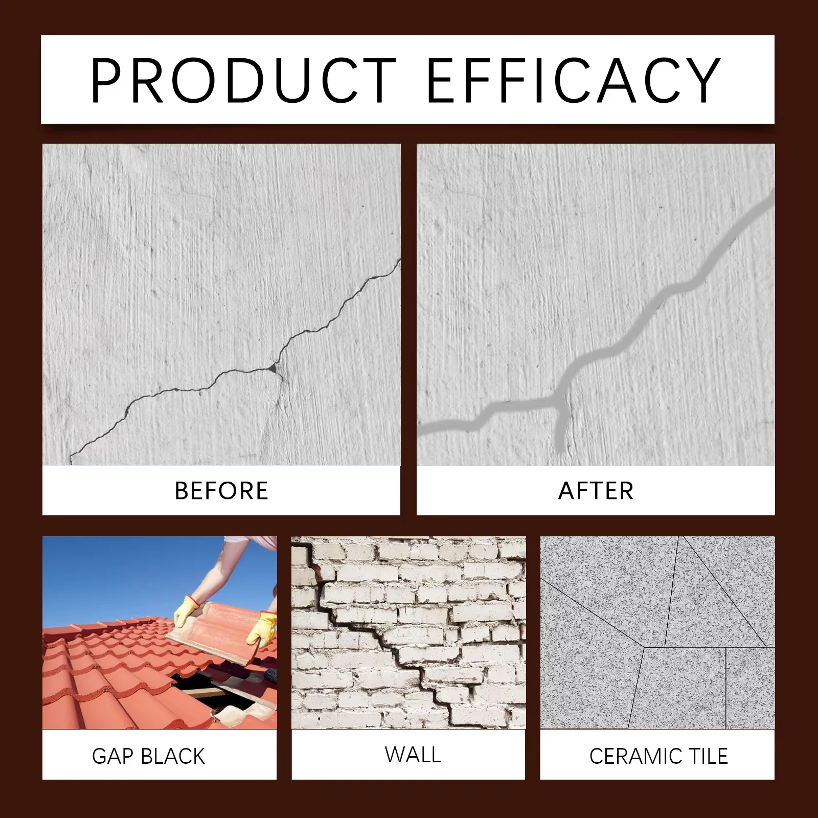puttConcrete Crack Filler Self Leveling Sealant Driveway Repair Adhesive Masonry Gap Filler Waterproof Concrete Sealer Quick Dry