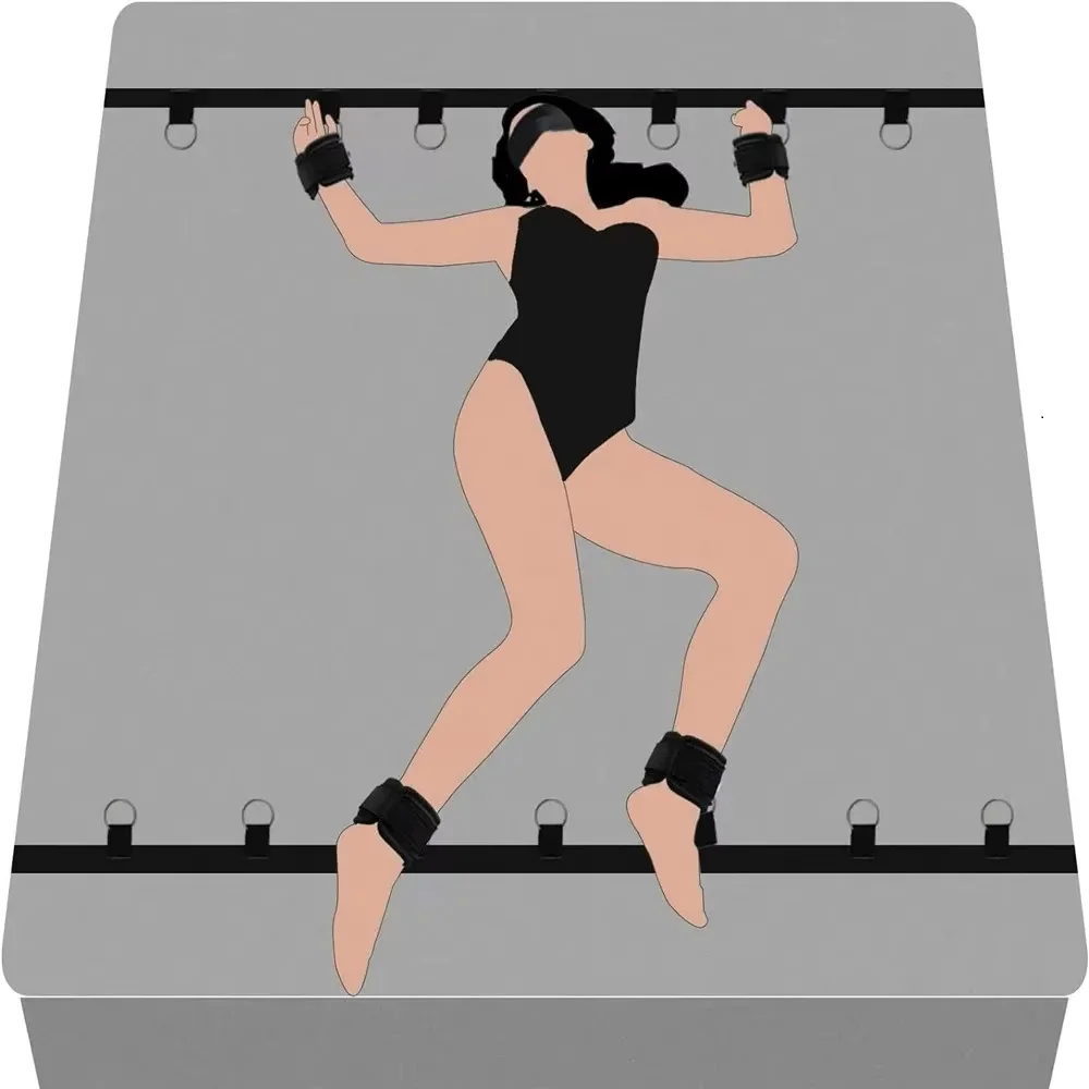 BDSM السرير ضبط النفس دعوى SM تكبيل لعبة الجنس حزام Stytem الكبار الإناث زوجين المثيرة ألعاب السرير آلة الجنس مجموعة 18 + منتجات جنسية #6