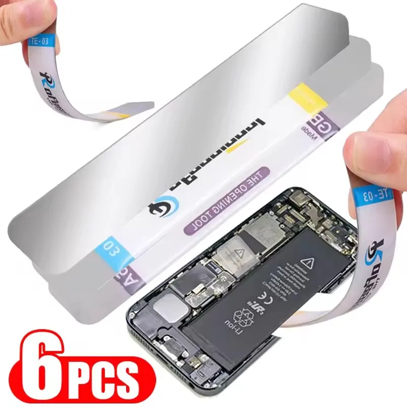 6/1 PC Stainless Steel Blade Soft Thin Pry Spudger Cell Phone Tablet Screen Battery Opening Tools for Samsung iPhone iPad Opener