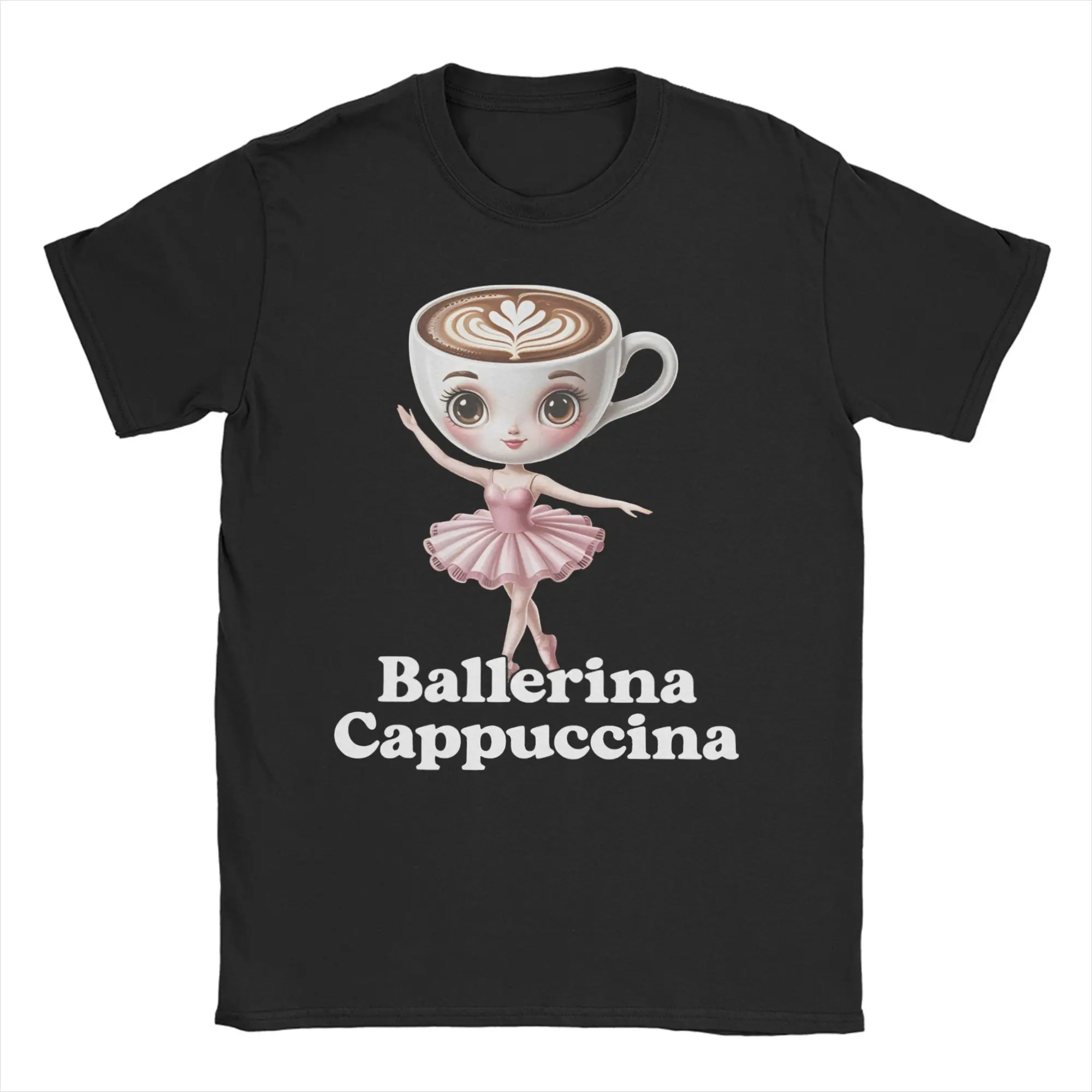 

Ballerina Cappuccina Coffee Ballet Dancer Brainrot T Shirt Men Women Cotton Creative T-Shirts Tees Short Sleeve Clothes Unique