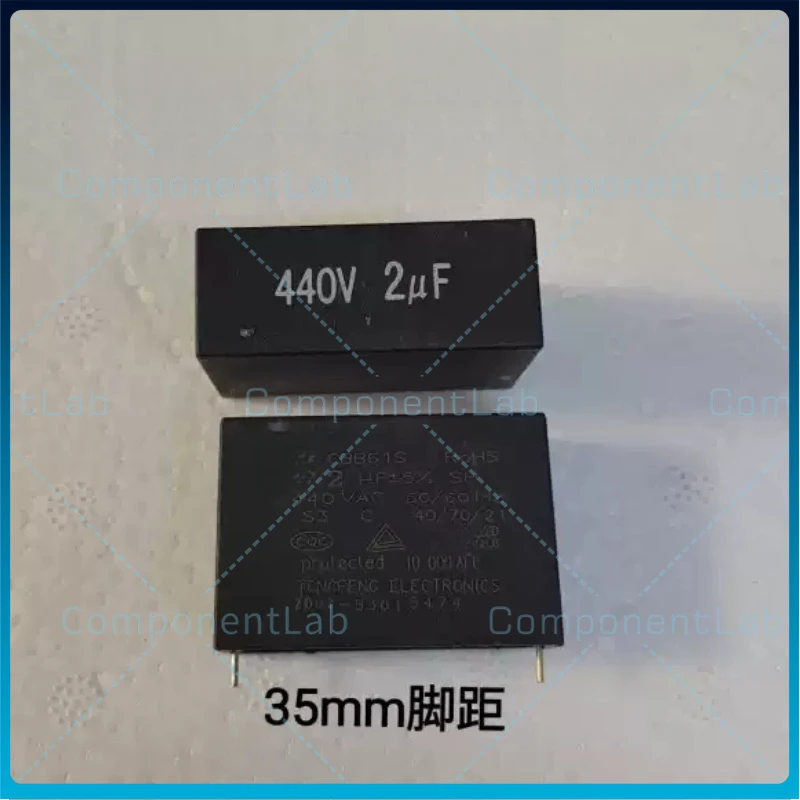 5-25pcs 2µF 440V Fan Run Capacitor 35mm Lead Spacing Replacement Spare Parts for Daikin Inverter Air Conditioner
