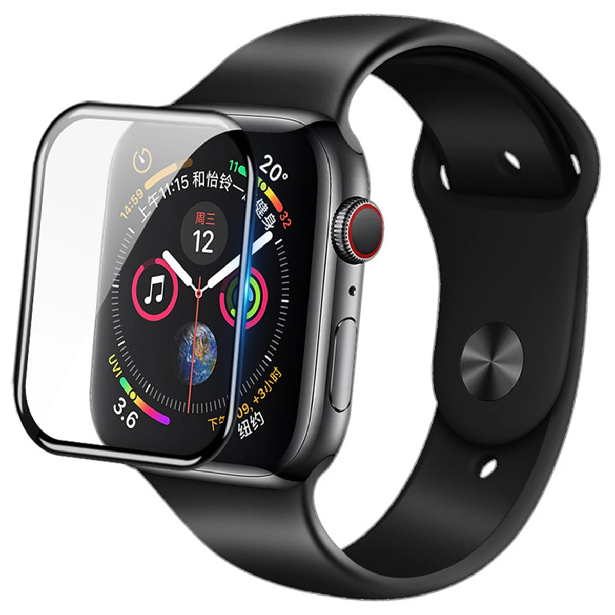 Schutzfolie für Apple Watch 44 mm 45 mm 40 mm 41 42 mm 38 mm 3D gebogene Displayschutzfolien für iWatch Serie 7 SE 6 5 4 3 kein Glas