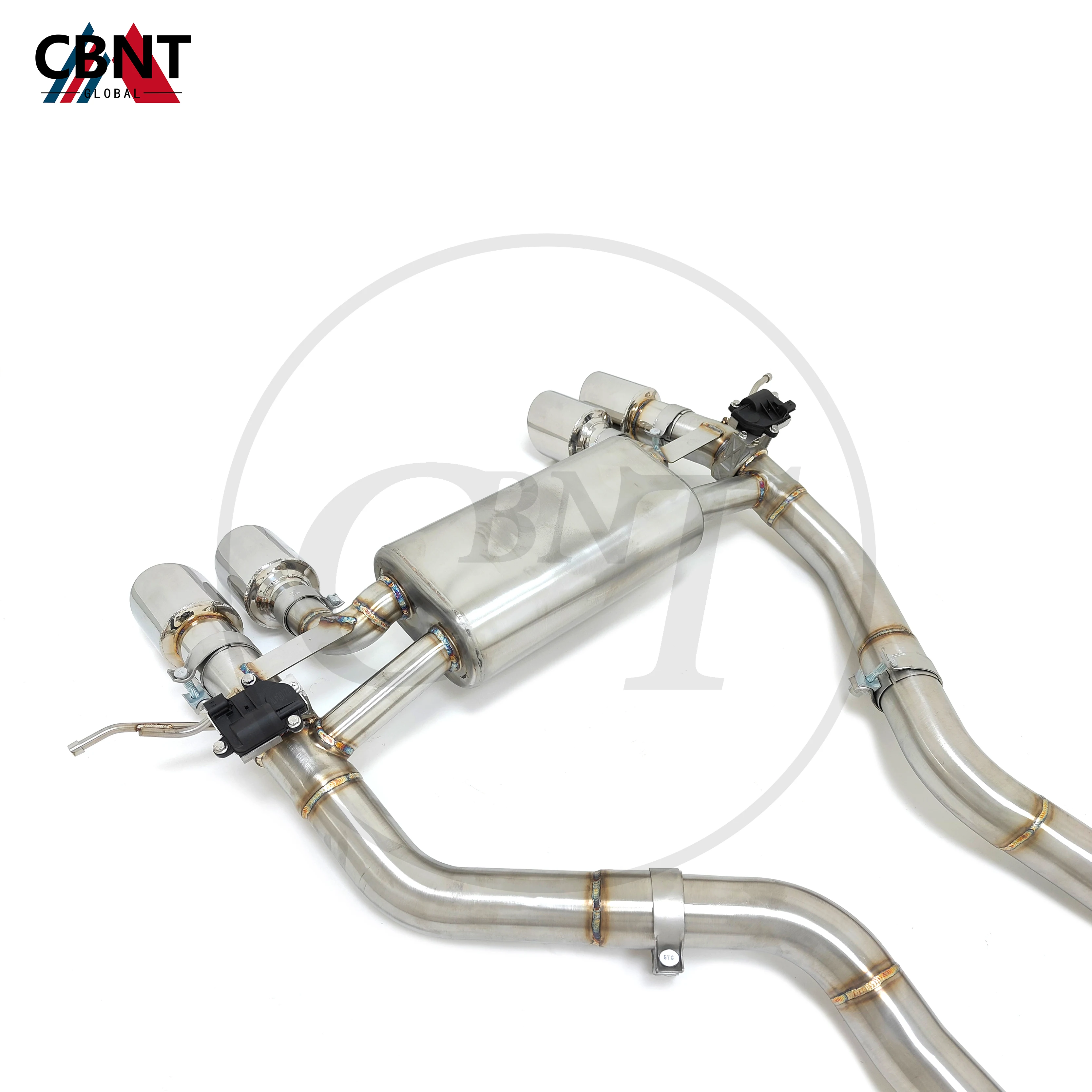 CBNT Valved Exhaust-pipe Equal Length Middle Pipe for BMW G87 M2 S58 3.0T 2023 SS304 Catback with Valve Muffler Exhaust Systems